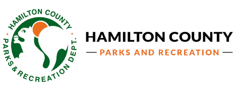 Hamilton County Parks and Recreation logo with a green and orange design and black text.