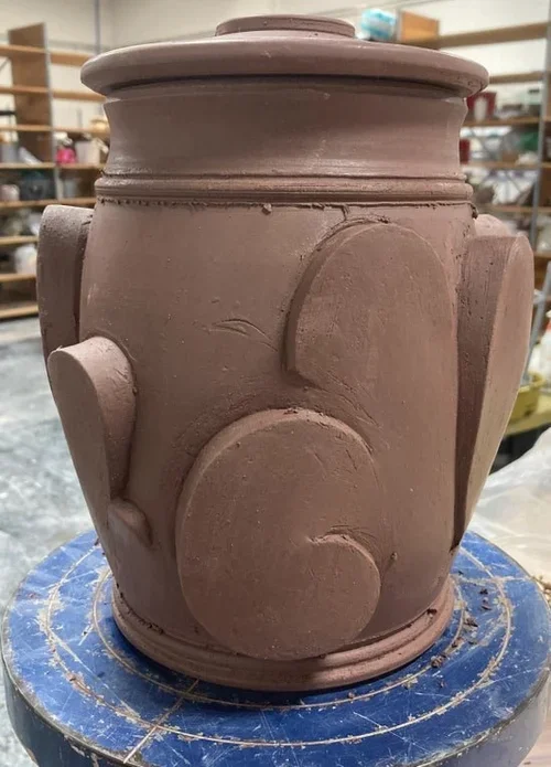 Unfinished clay pot