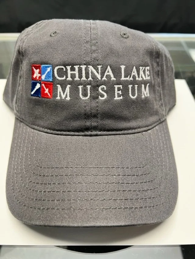Gray baseball cap with 'China Lake Museum' embroidered on the front.