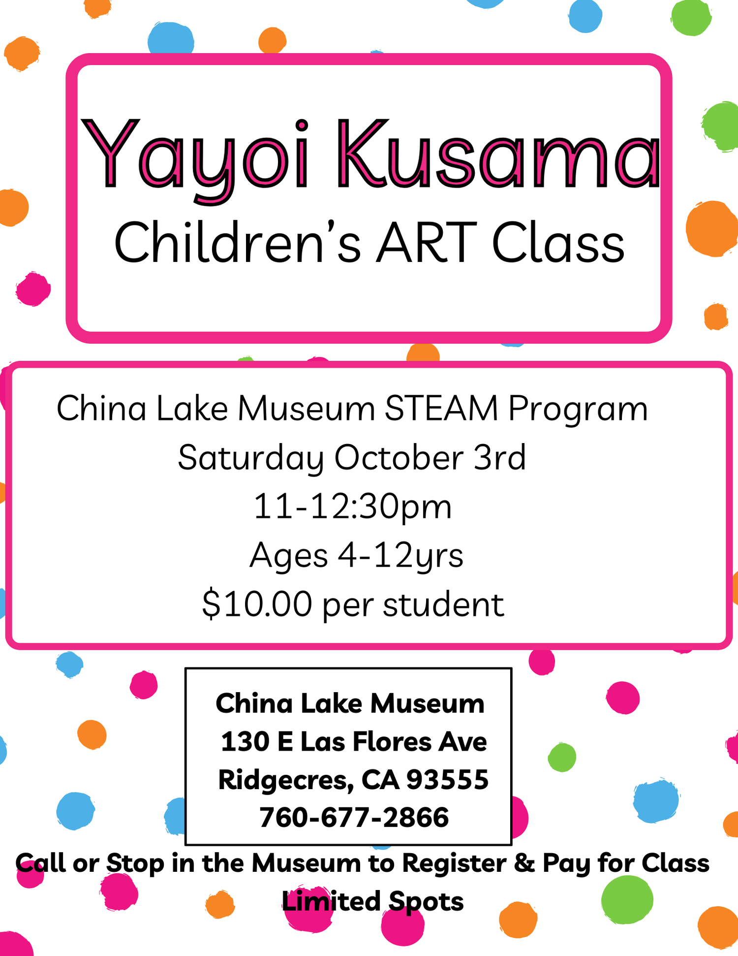 Yayoi Kusama Children's Art Class