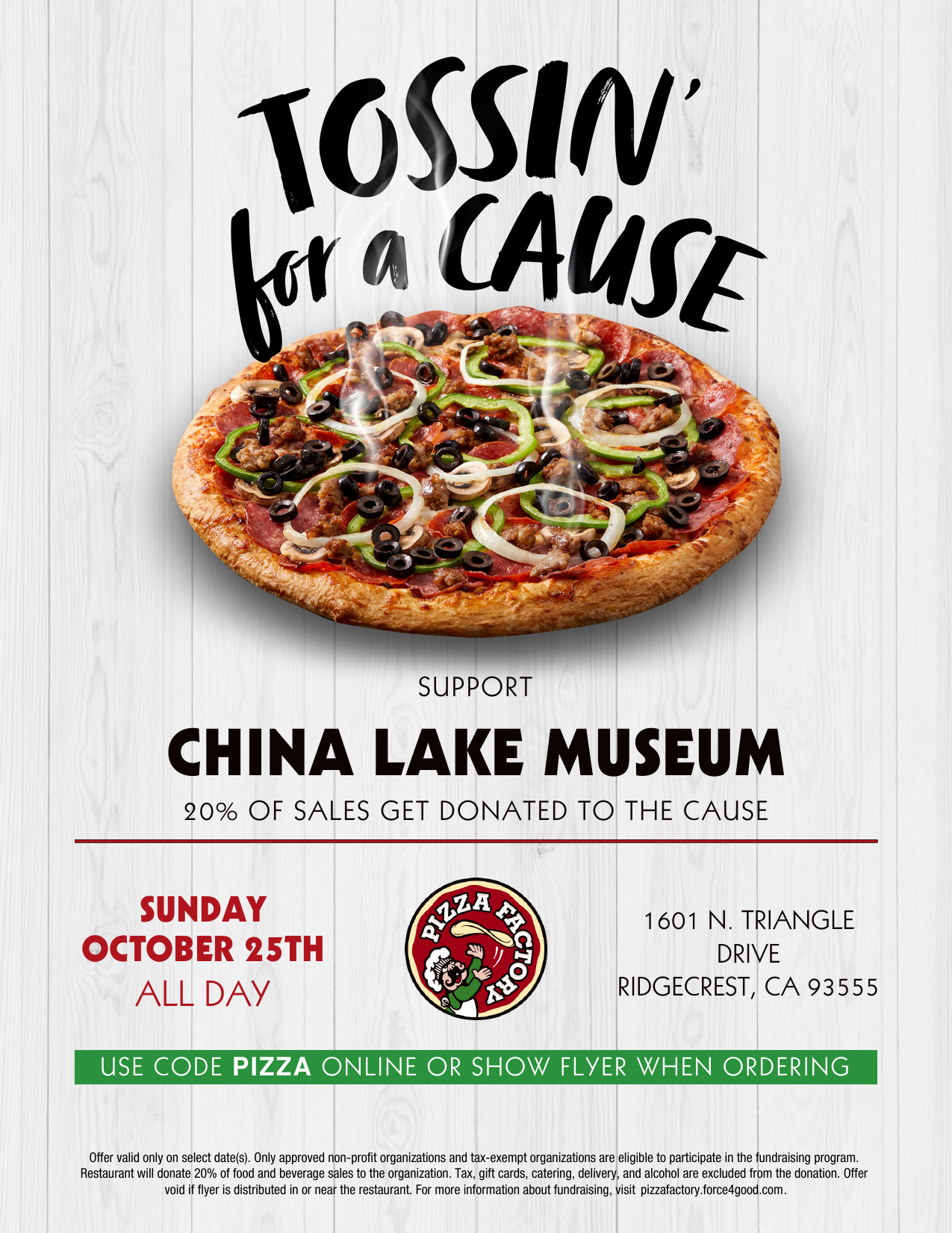 Pizza Factory Fundraiser