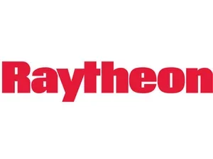 Raytheon logo in red text on a white background