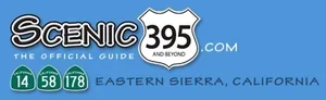 Scenic 395 sign with route number 395, located in Eastern Sierra, California.