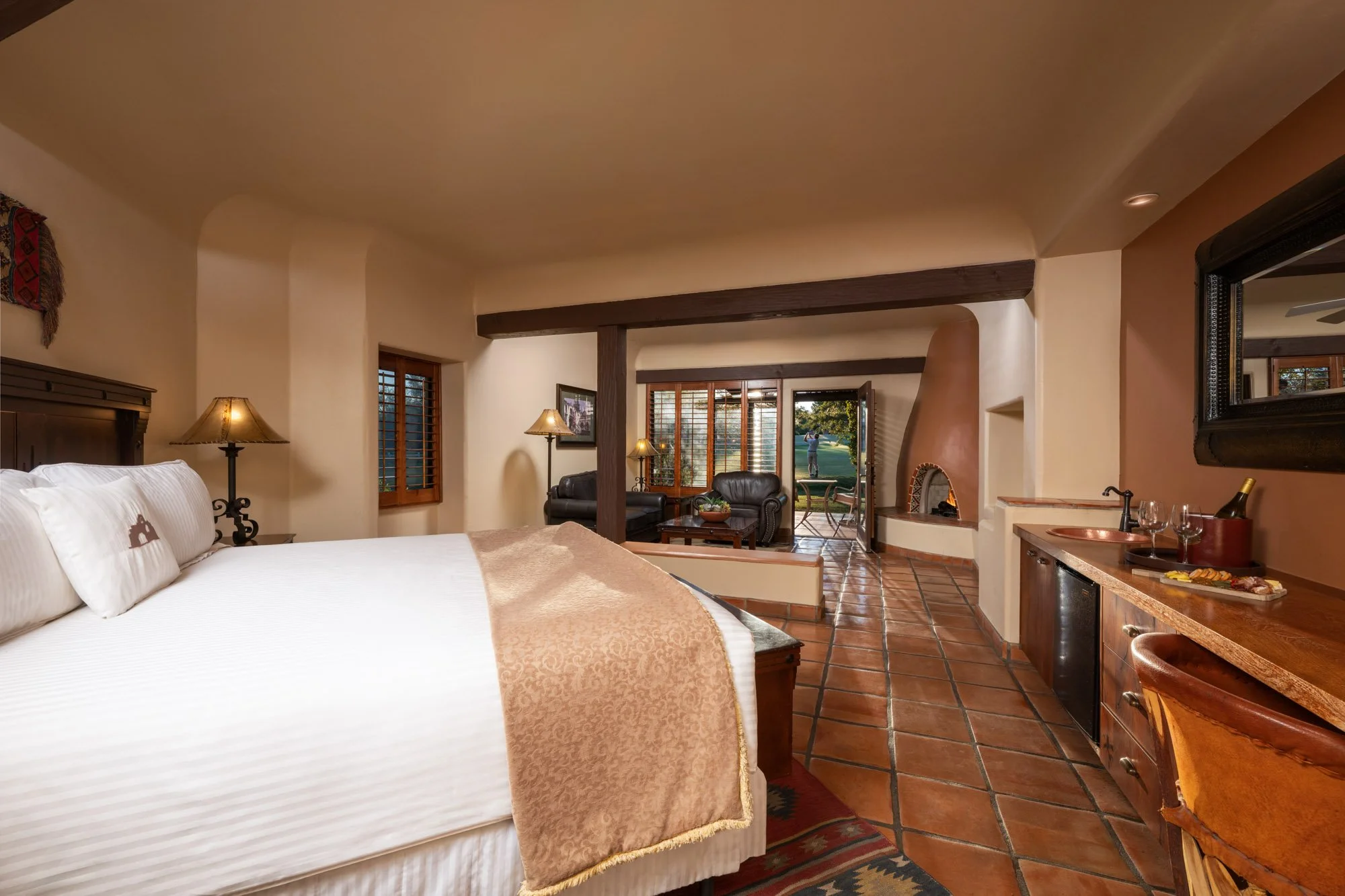 A Southern Arizona guest room at Tubac Golf Resort.