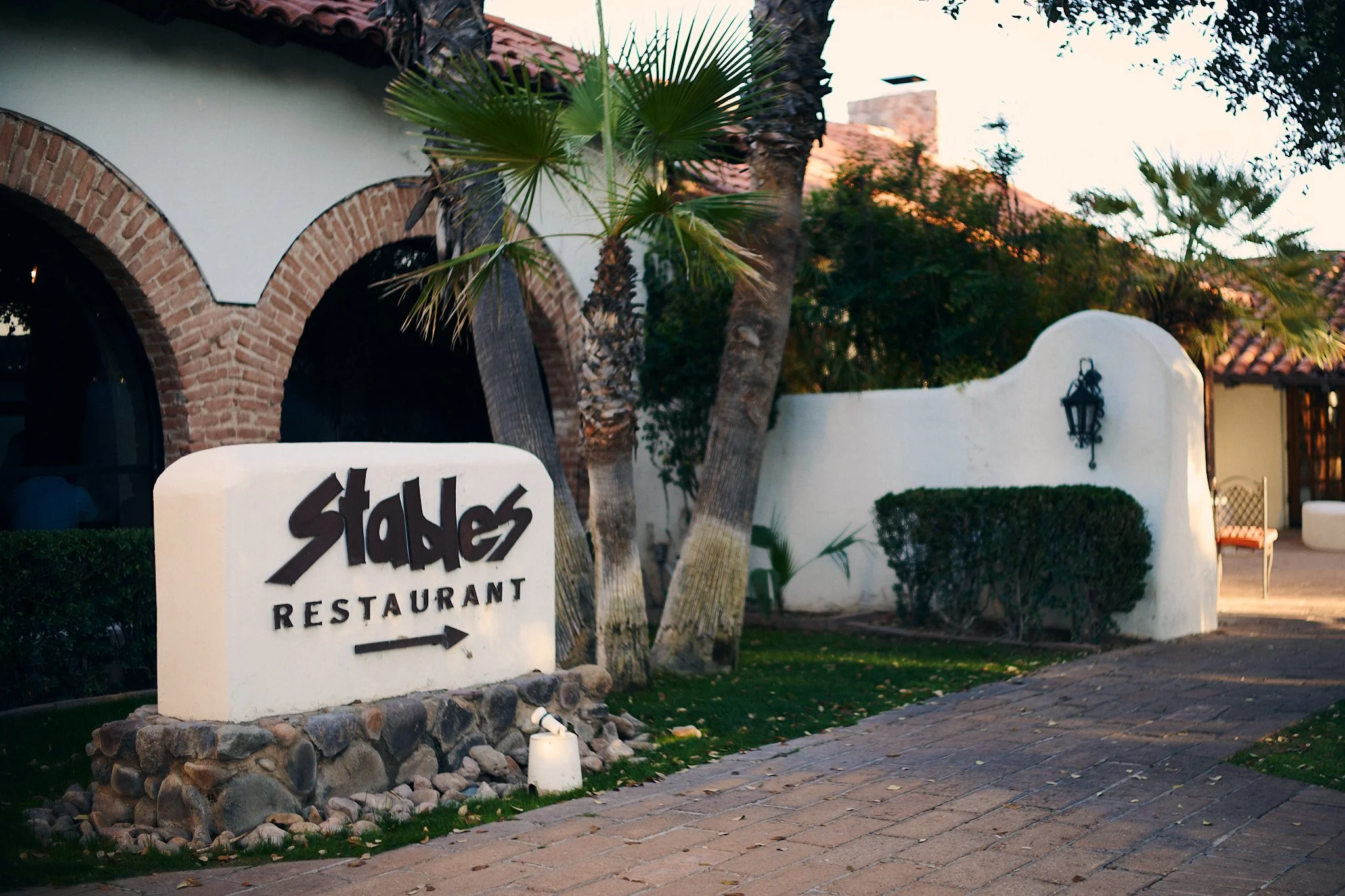 The entrance to the Stables Restaurant at Tubac Golf Resort. 