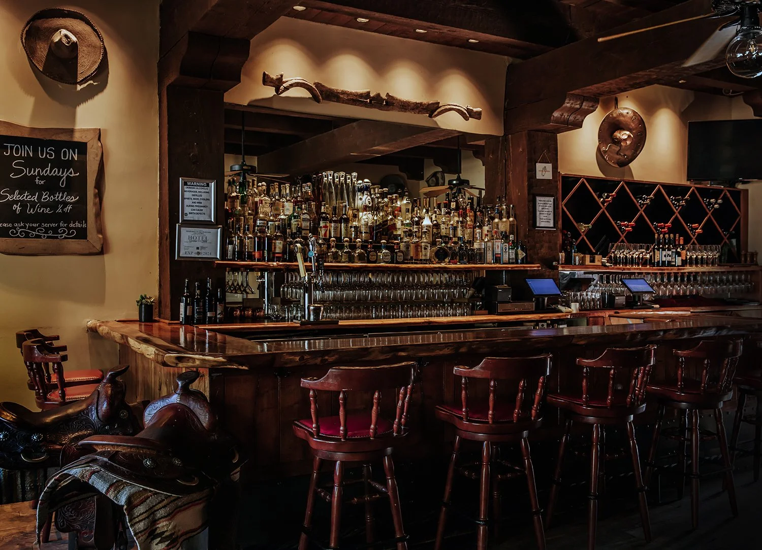The bar at Tubac Golf Resort & Spa.