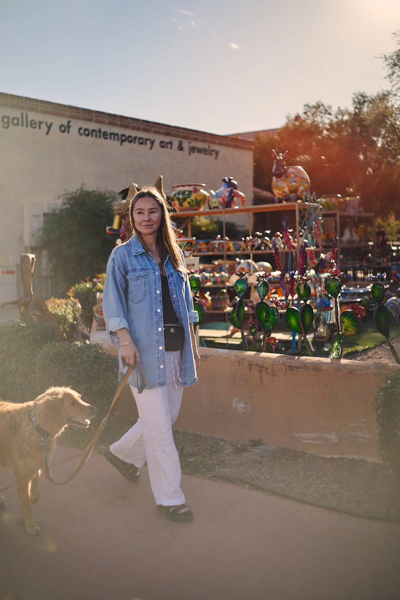 A dude ranch guest shops in the artsy town of Tubac, Arizona. 