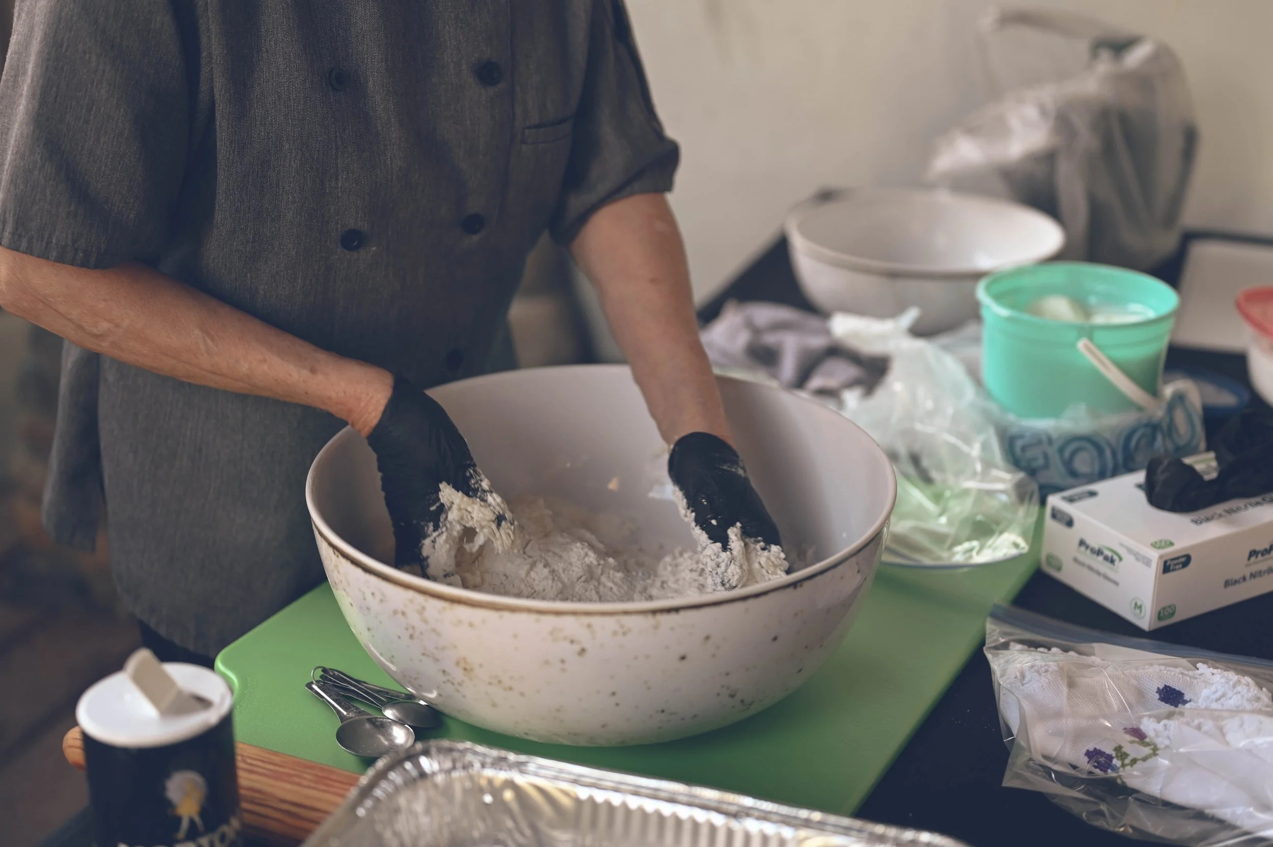 Tortilla making at Tubac Golf Resort during a dude ranch vacation.