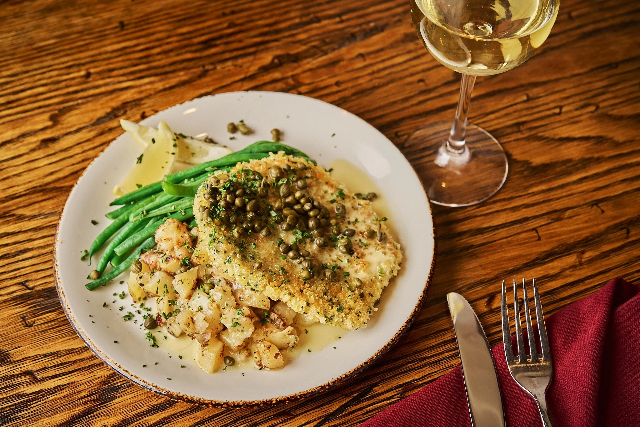 A dinner plate from the Stables Ranch Grille during an Otero Ranch dude ranch vacation.