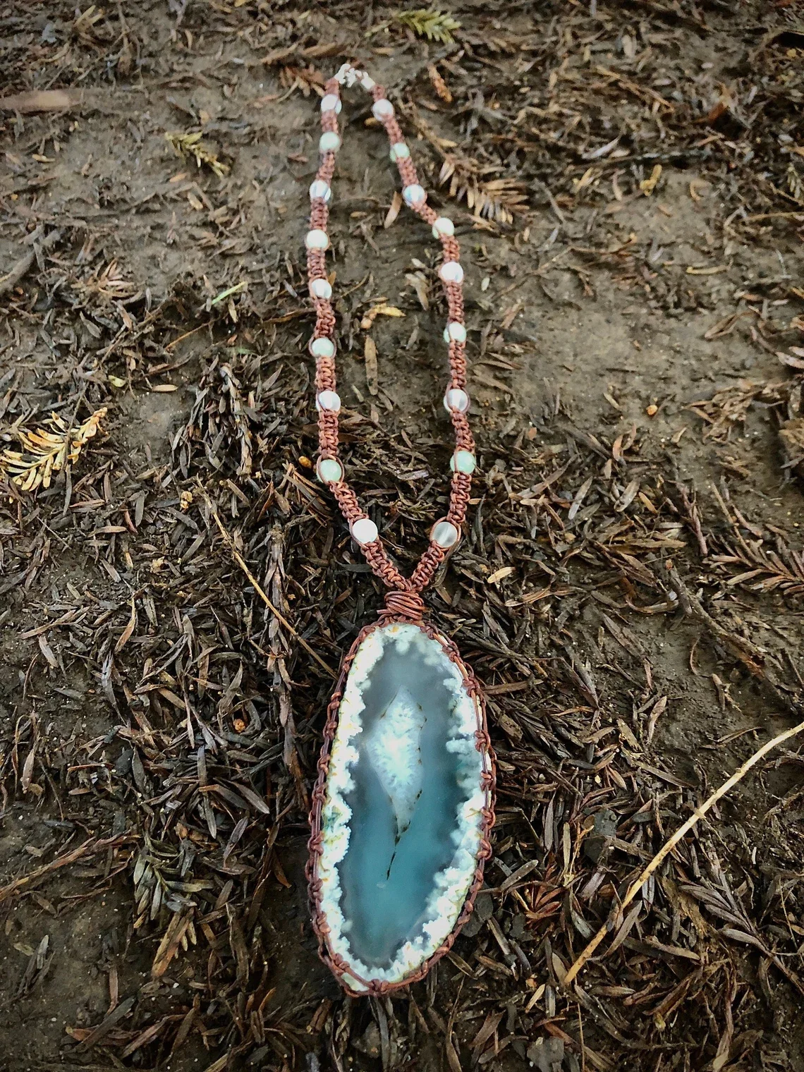 Blue Agate Necklace