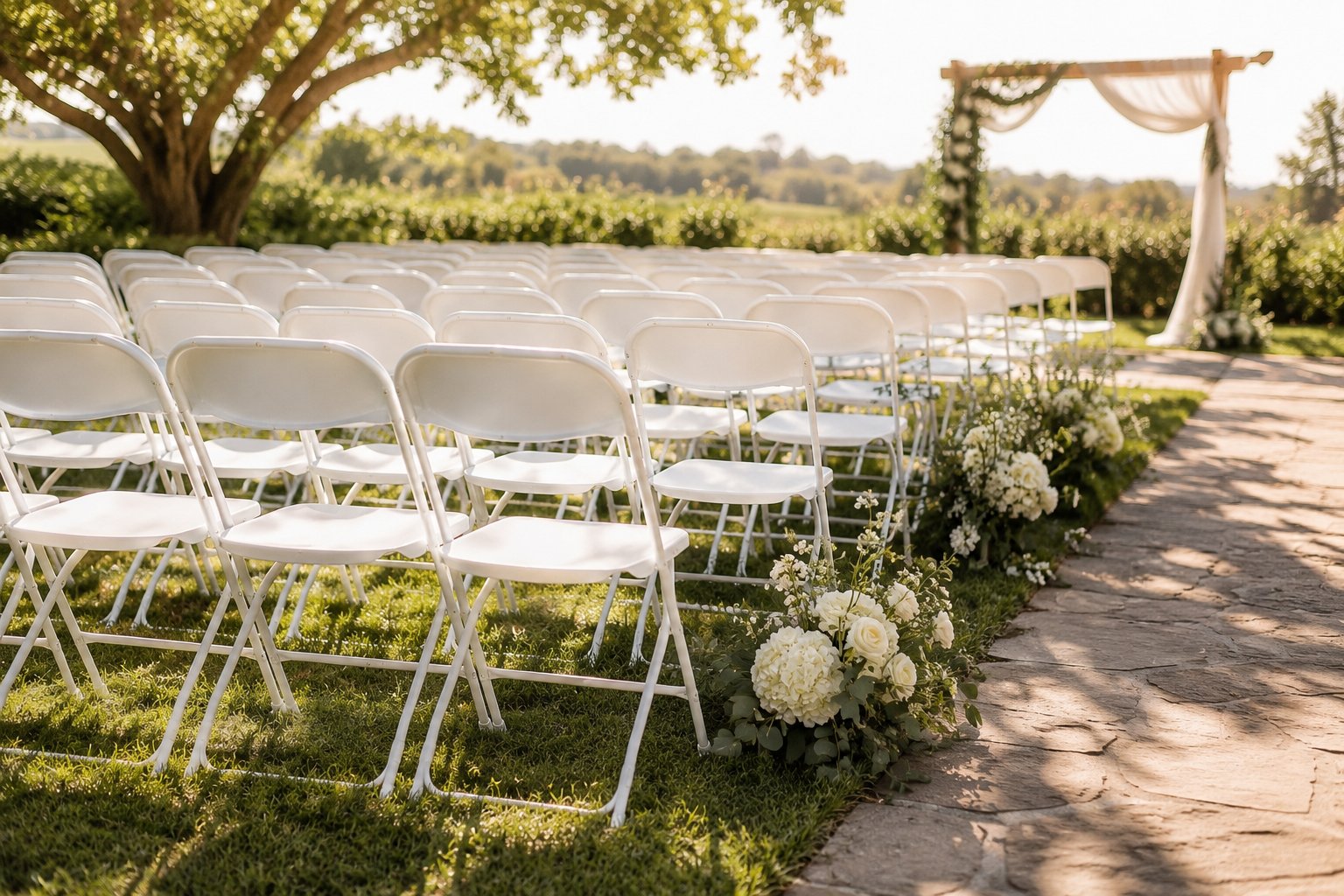 White Folding Chair