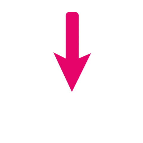 Pink background with a white downward-pointing arrow in the center.