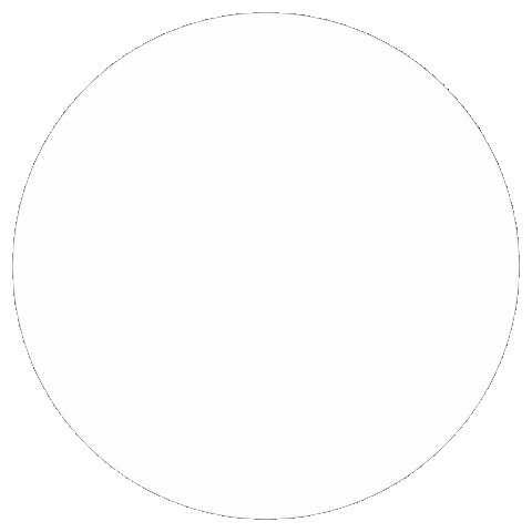 A logo with a black background and a large white circle in the center.