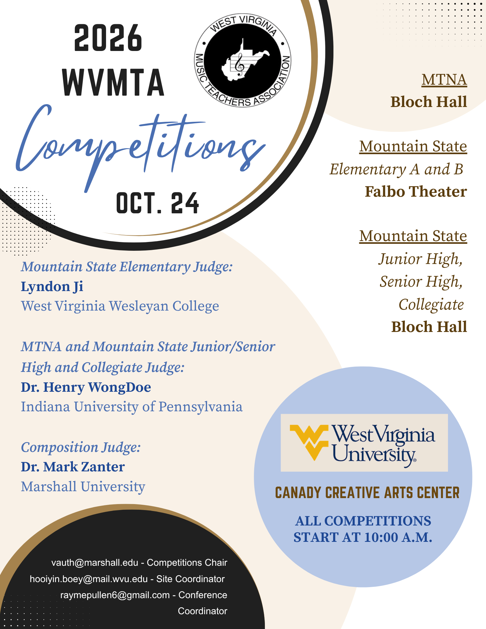 2026 WVMTA State Conference (Competitions Day)