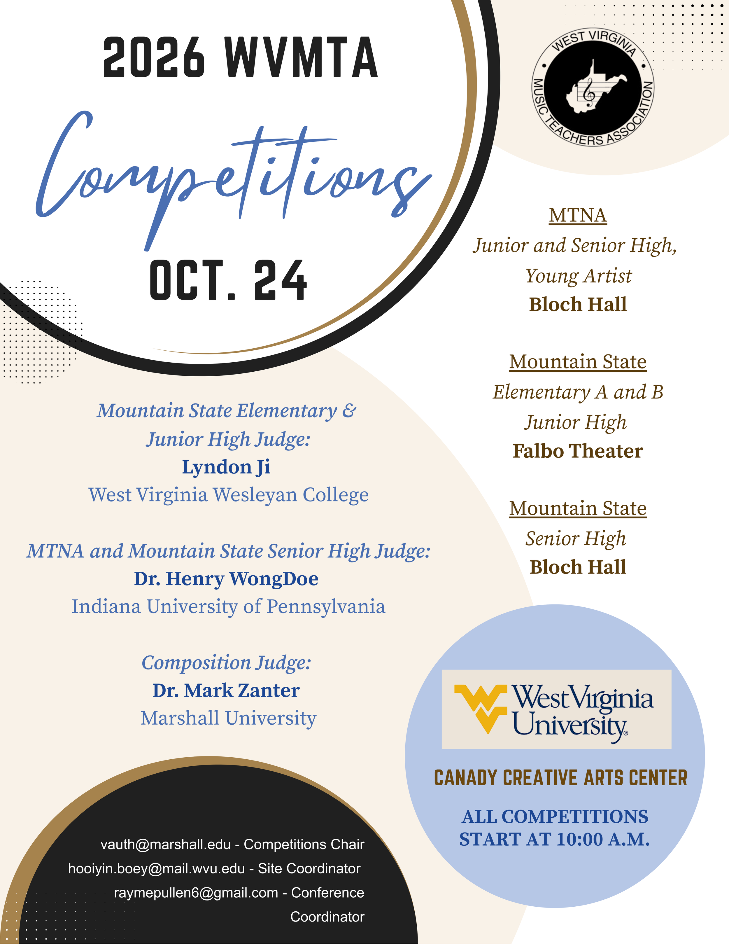 2026 WVMTA State Conference (Competitions Day)