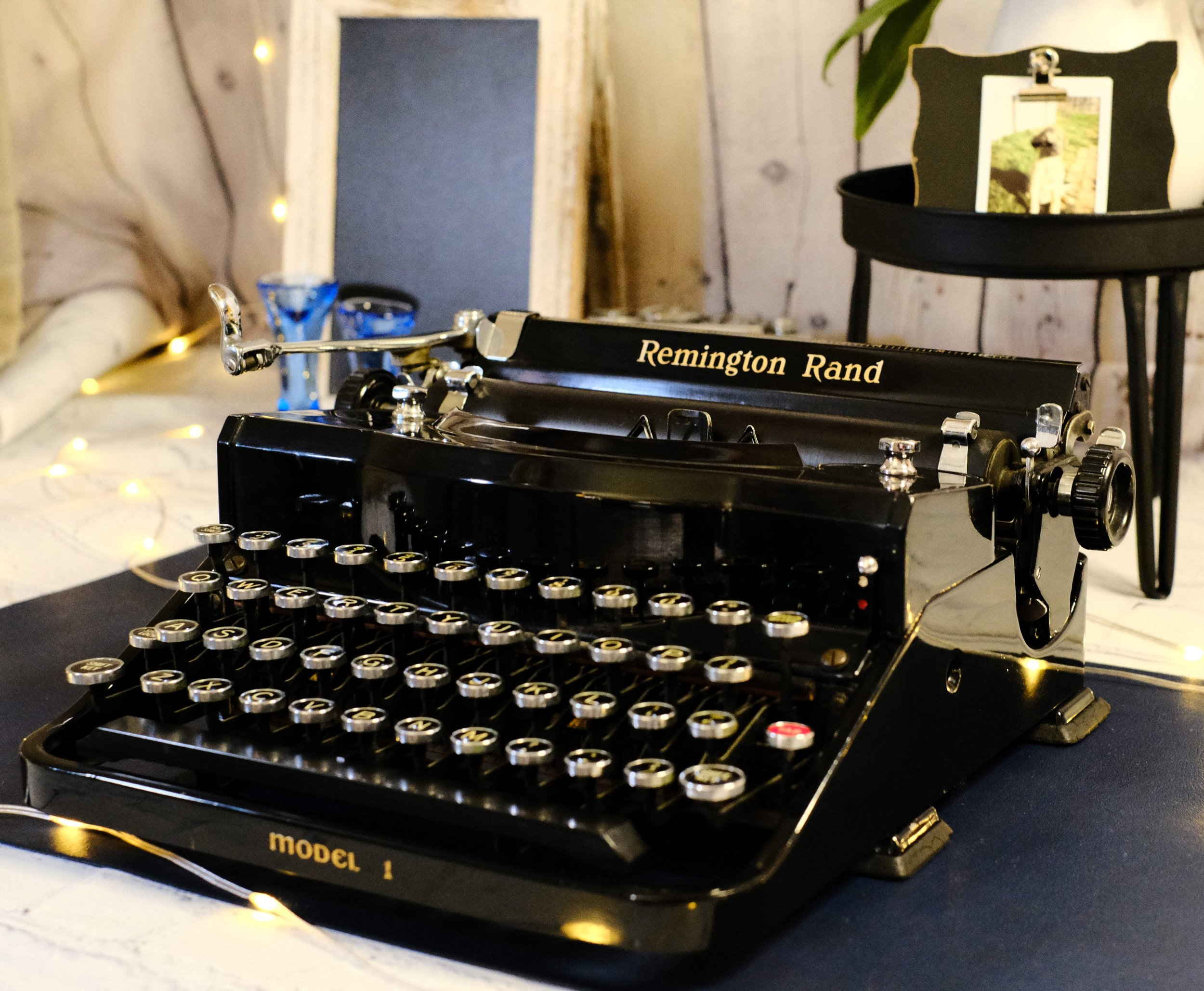 1935 Remington Rand Model 1 Wedding set up