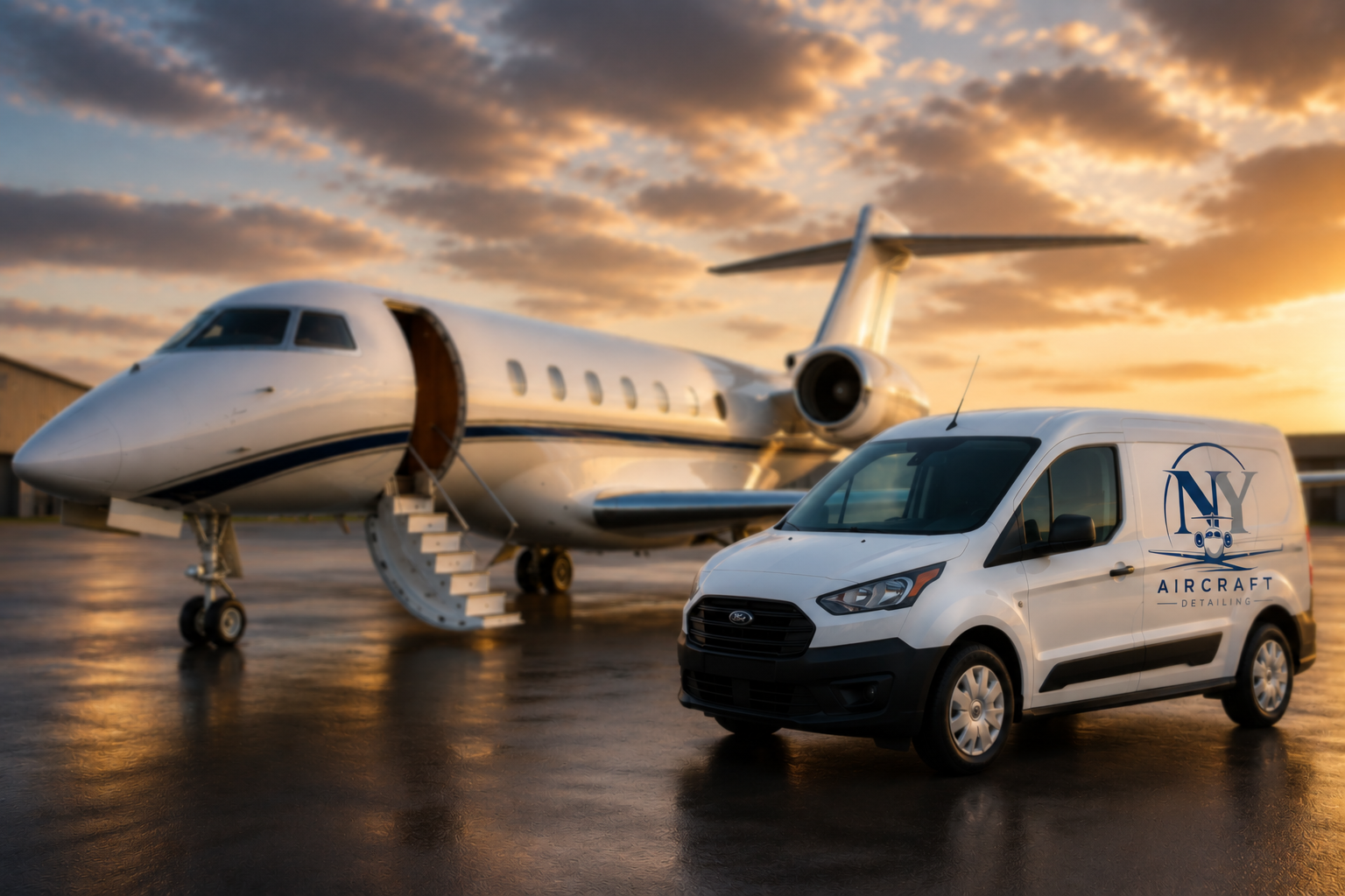 Professional exterior aircraft detailing services in New York and the Tri-State area