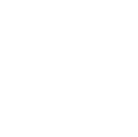 Black circular design with a pattern of varying white dots creating a gradient effect.