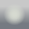 Gray and white dotted circular pattern on a gradient background