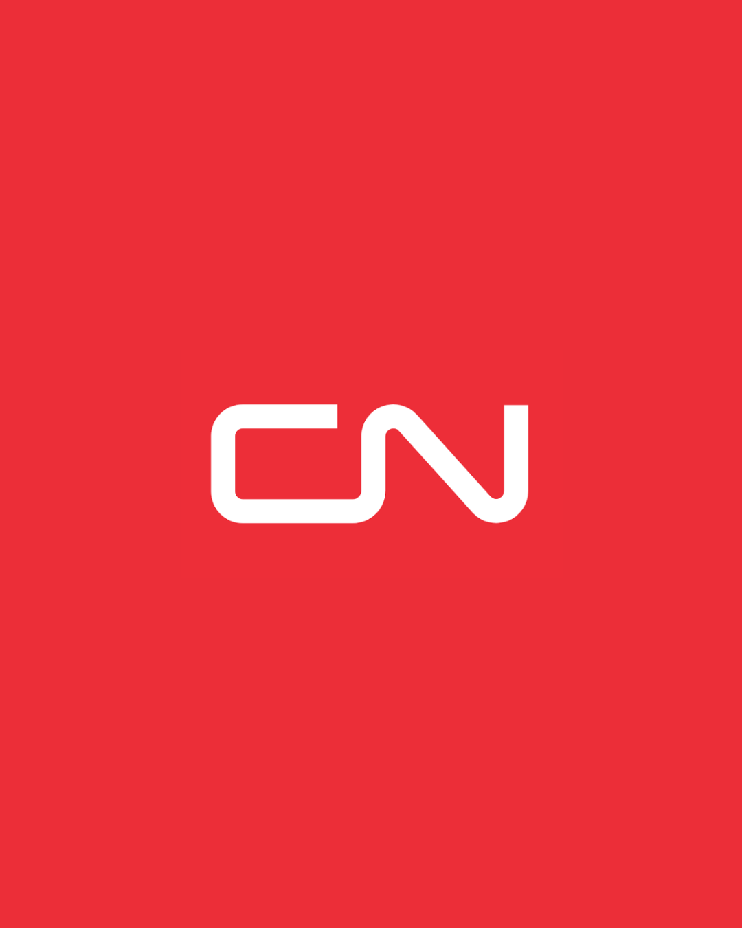 Red background with white stylized letters 'CN' in the center.