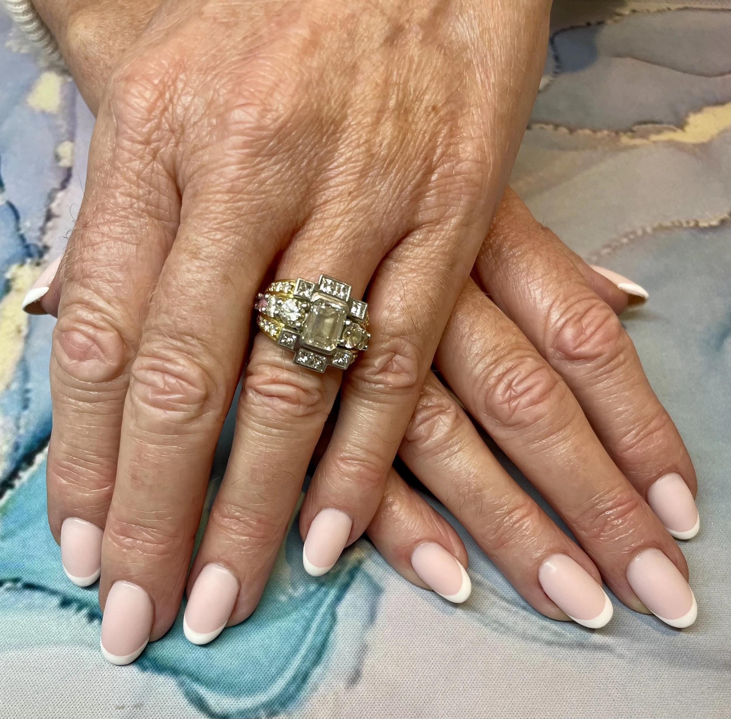 Classic French Tips over BIAB