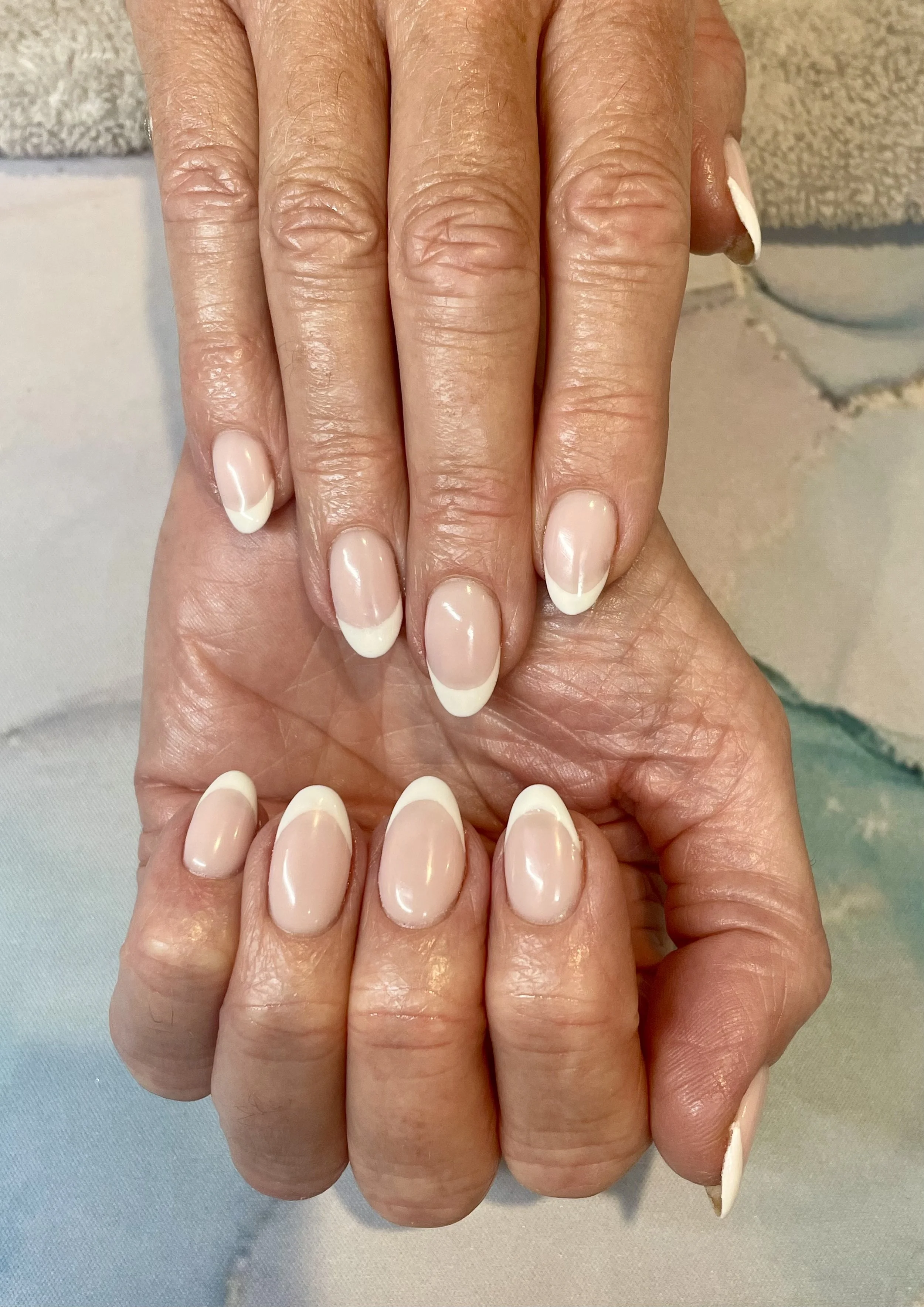 Classic French Tips over BIAB