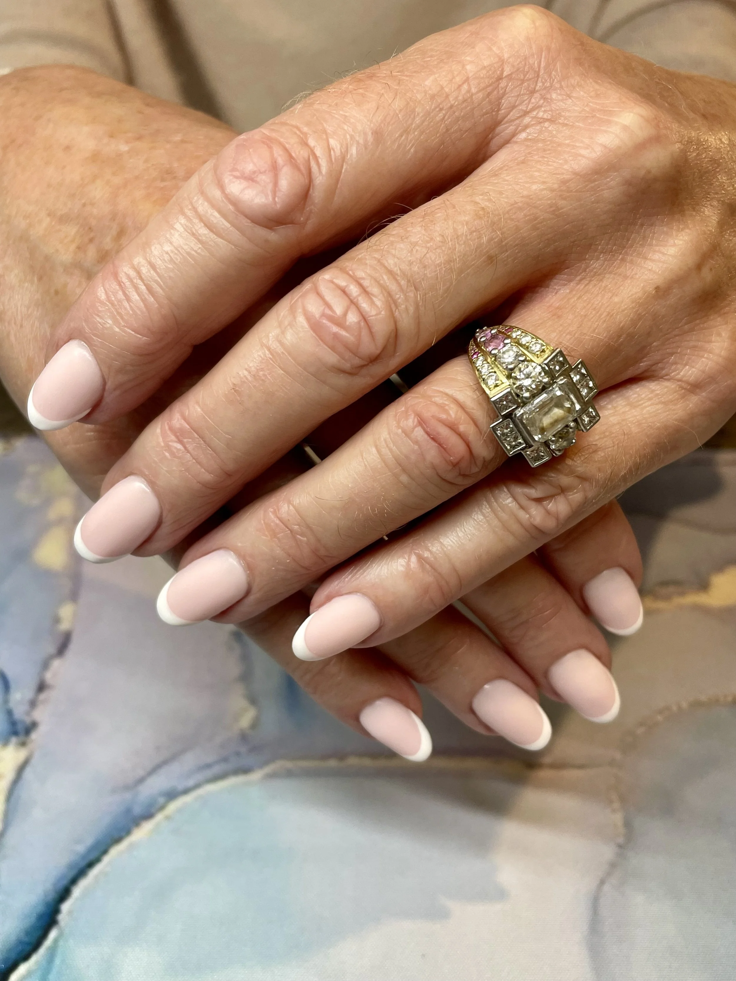 Classic Matte French Over BIAB