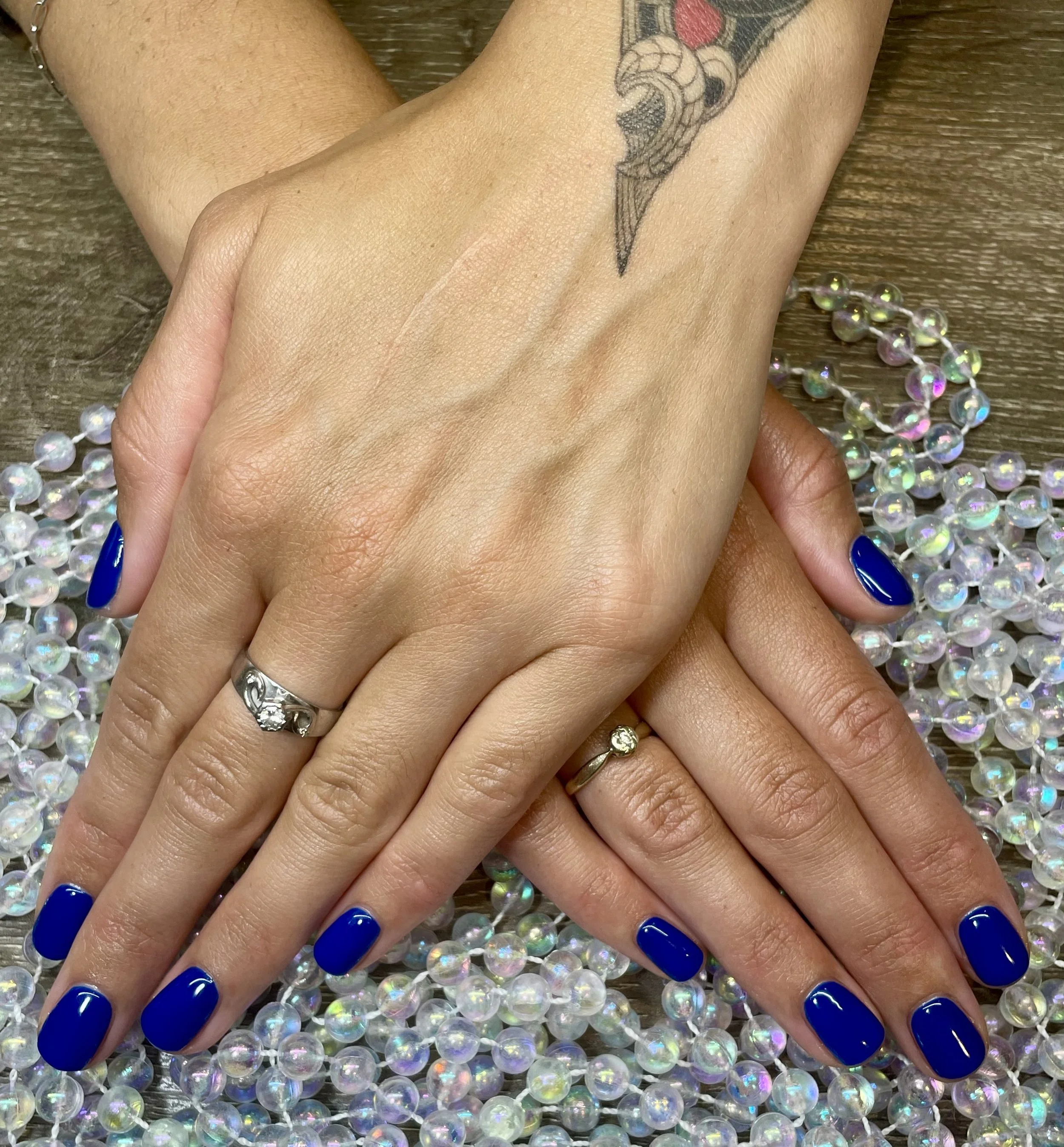 Electric Blue over BIAB