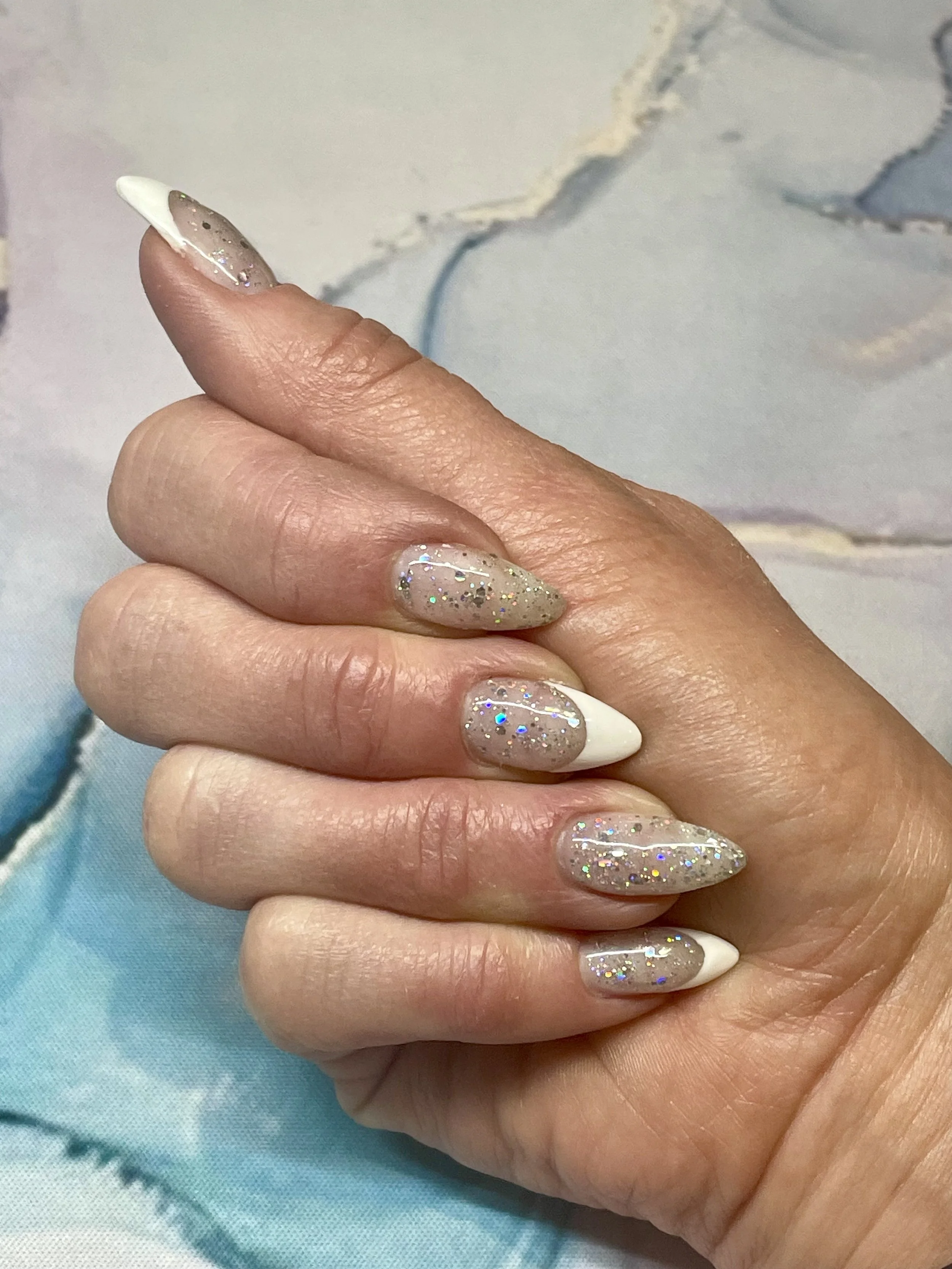 #NoFilter over Sculpted BIAB and French Tips