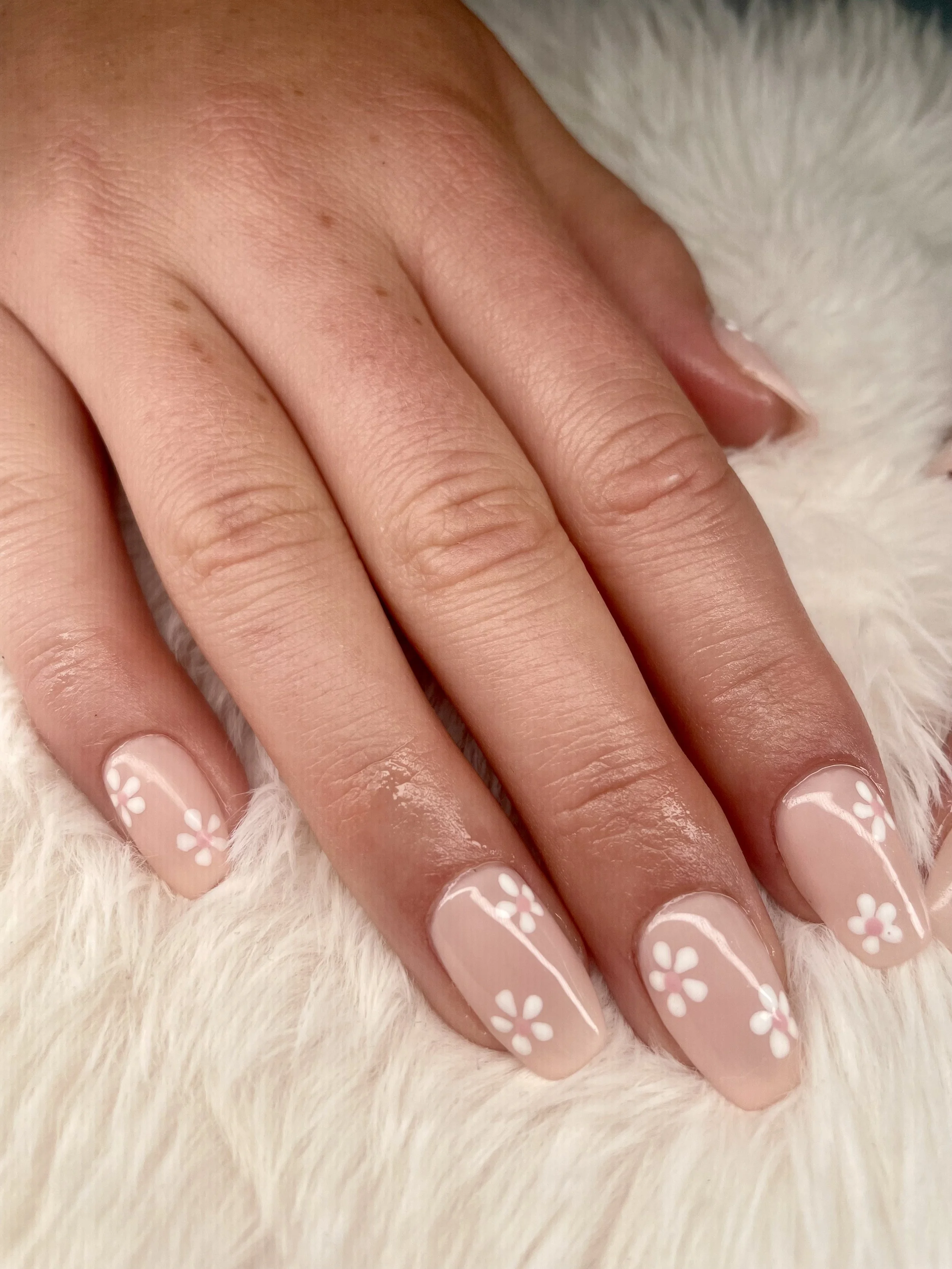 All-in-One Design Ex Pro Tips with Hand Painted Flower Nail Art