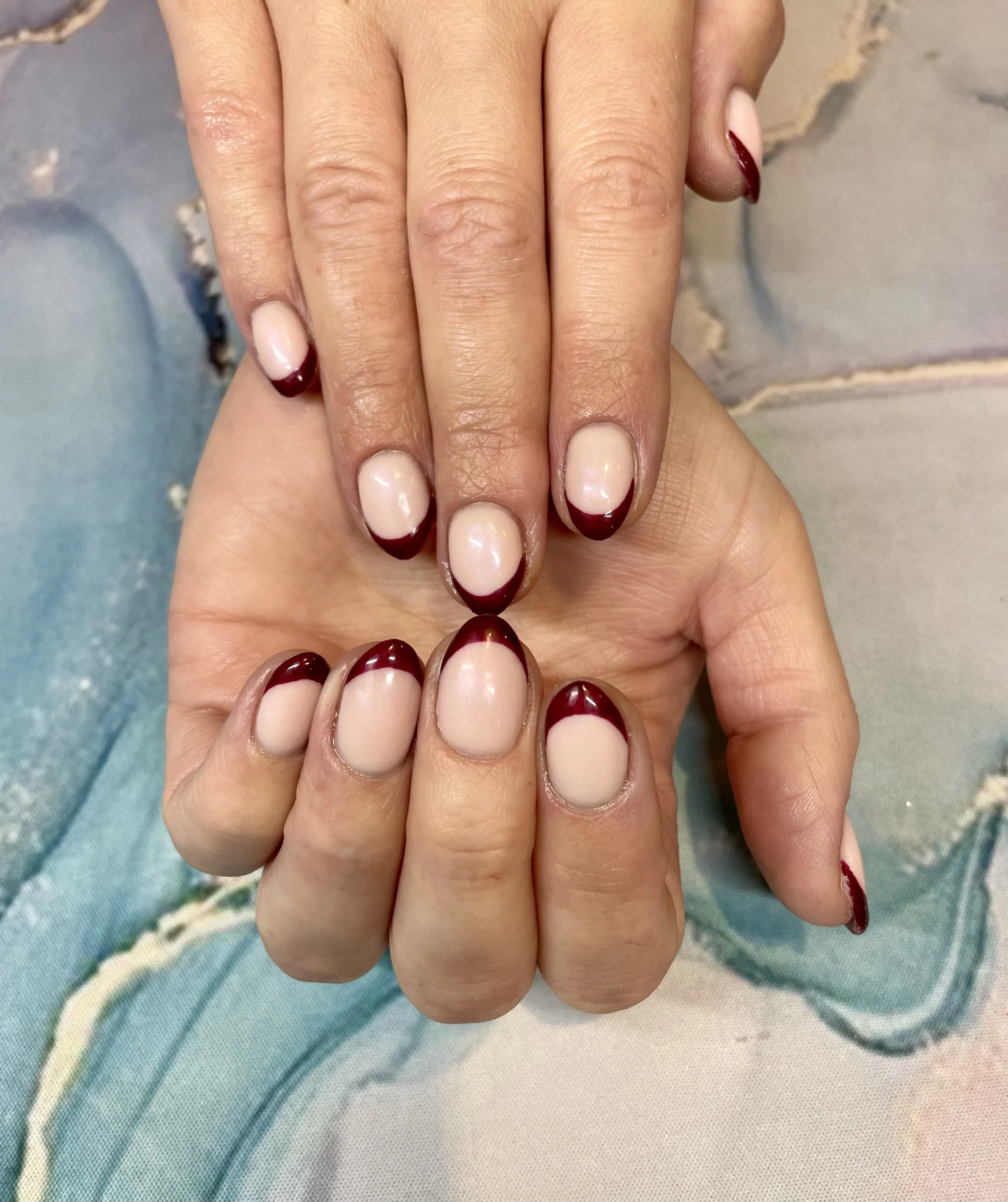 Lola Lee 58 French Tips over BIAB