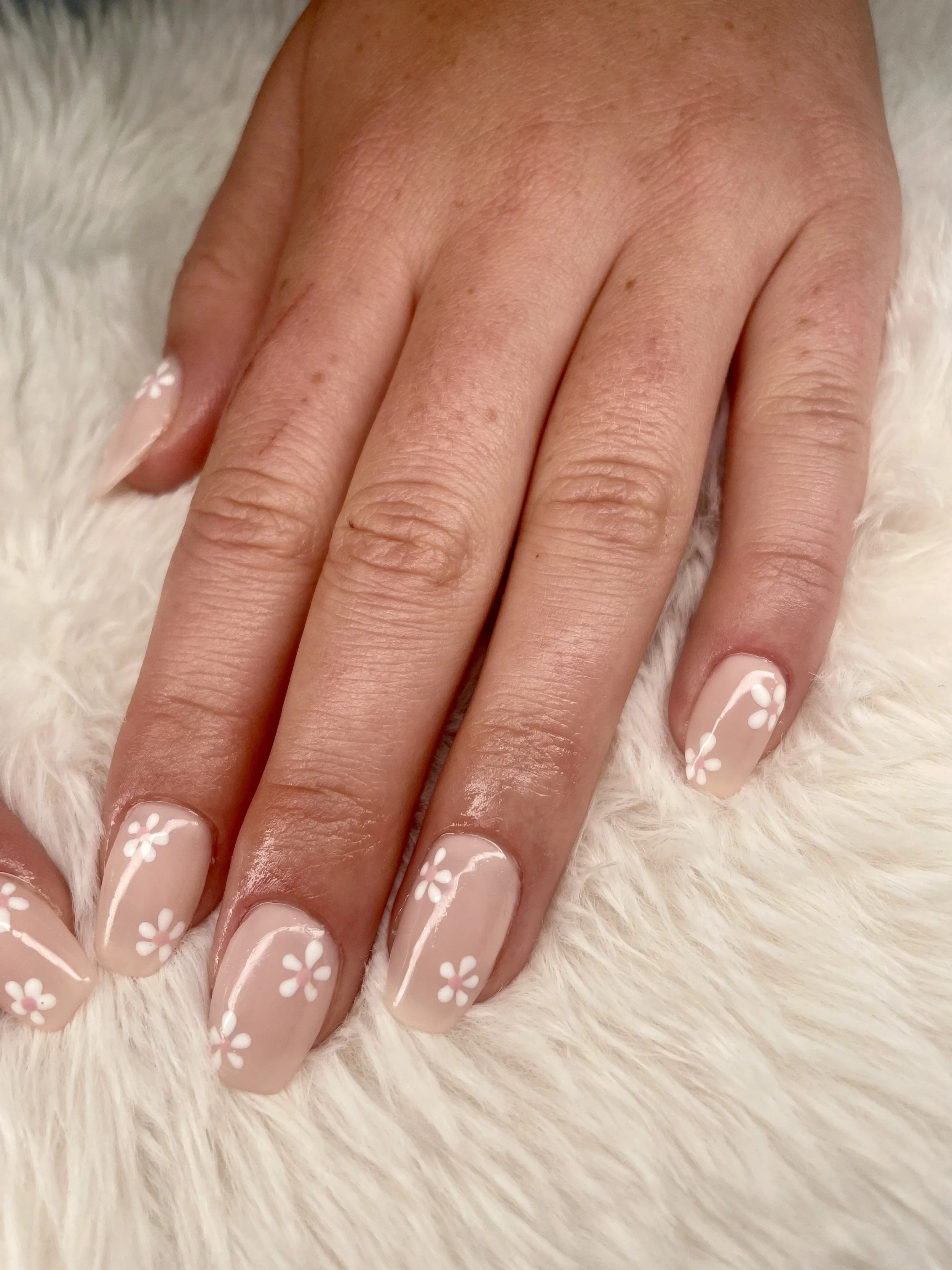 All-in-One Design Ex Pro Tips with Hand Painted Flower Nail Art