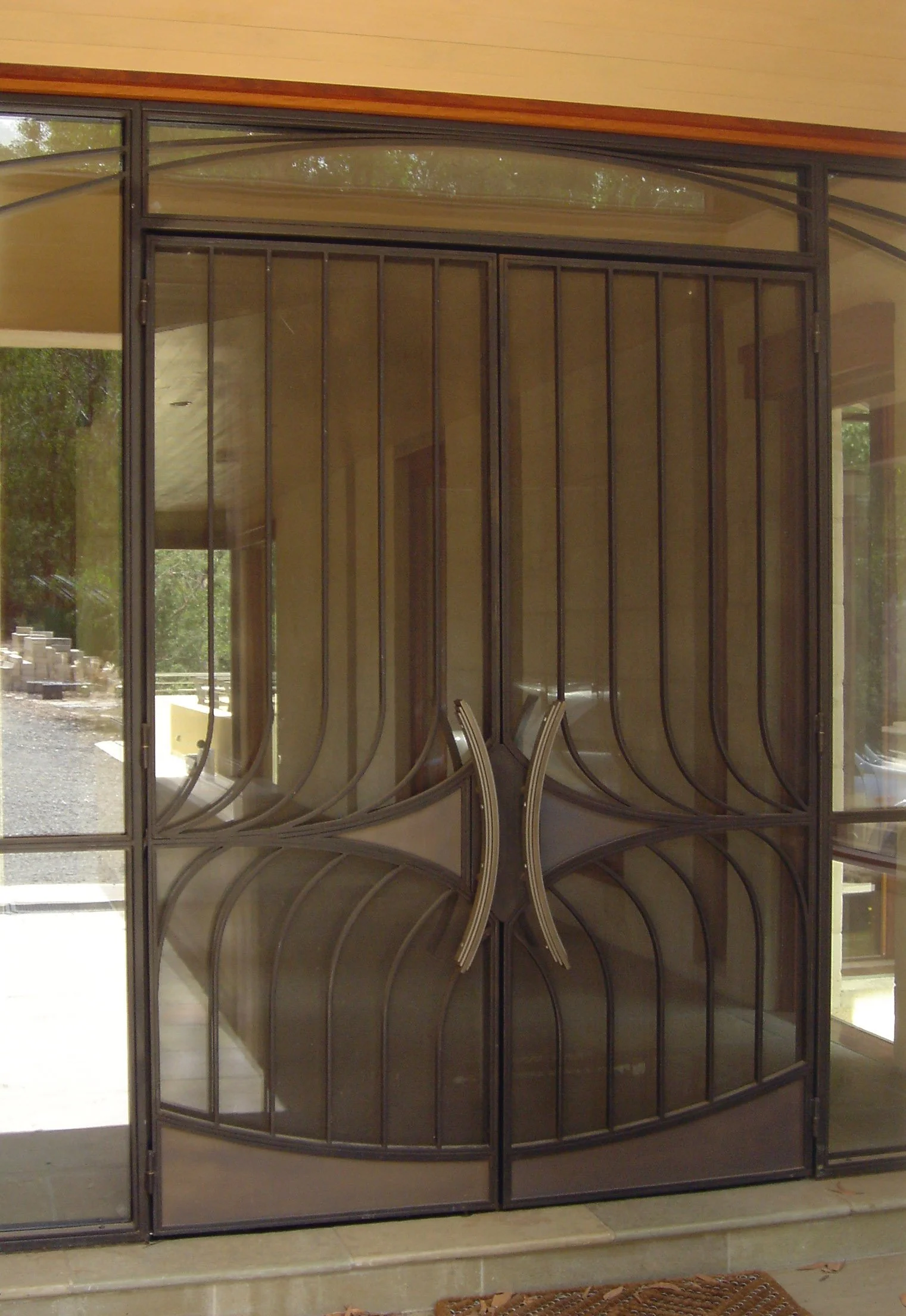 door doors glass glazing panel stainless kick handle heat treated baked 00015 copy.JPG