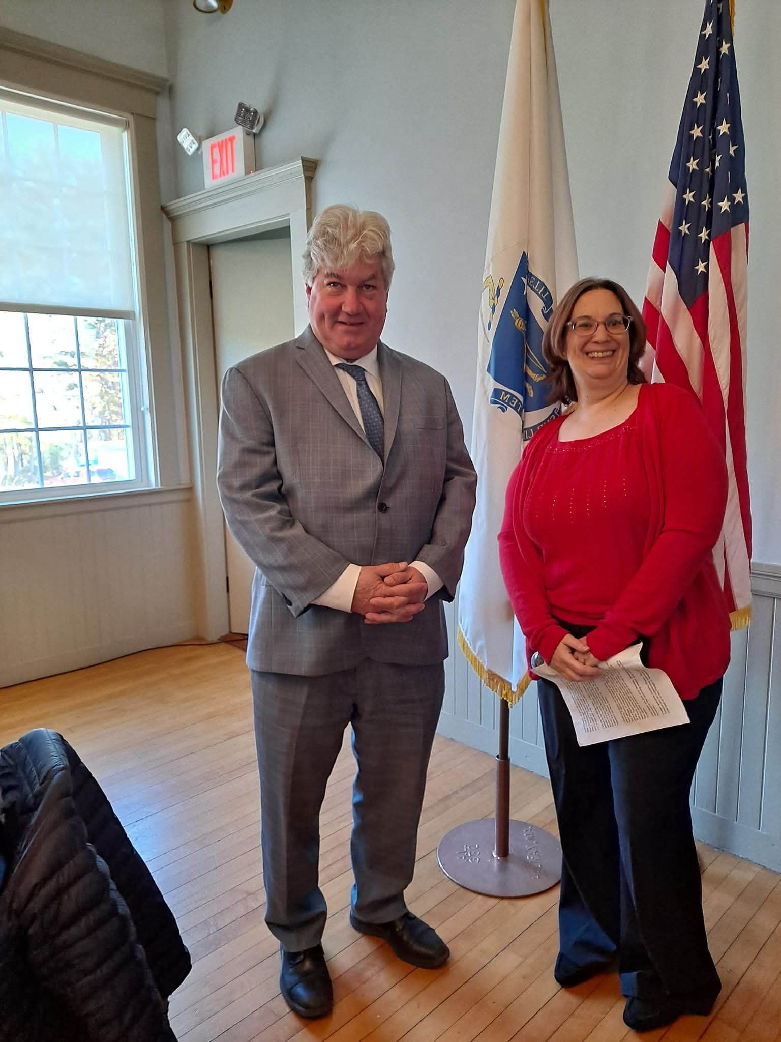 Serving as emcee of the Veterans Luncheon I organized as Chair of Generations in Support of the Halifax Council on Aging, pictured with Senator Michael Brady.