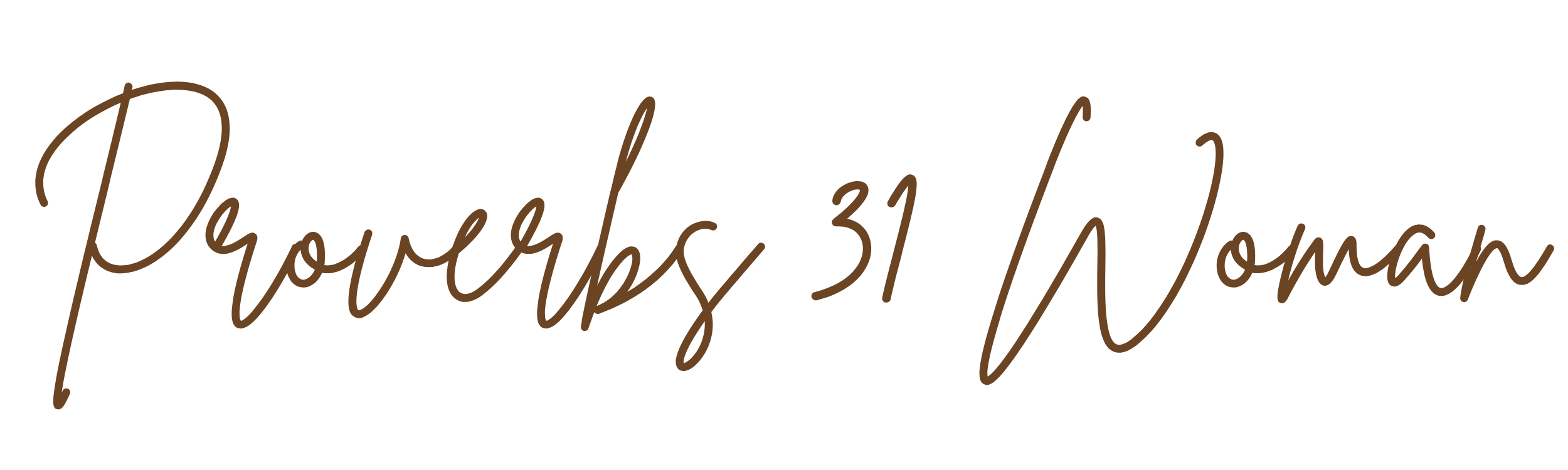 Elegant biblical-inspired "Proverbs 31 Woman" script artwork featured on The Hair Court website.