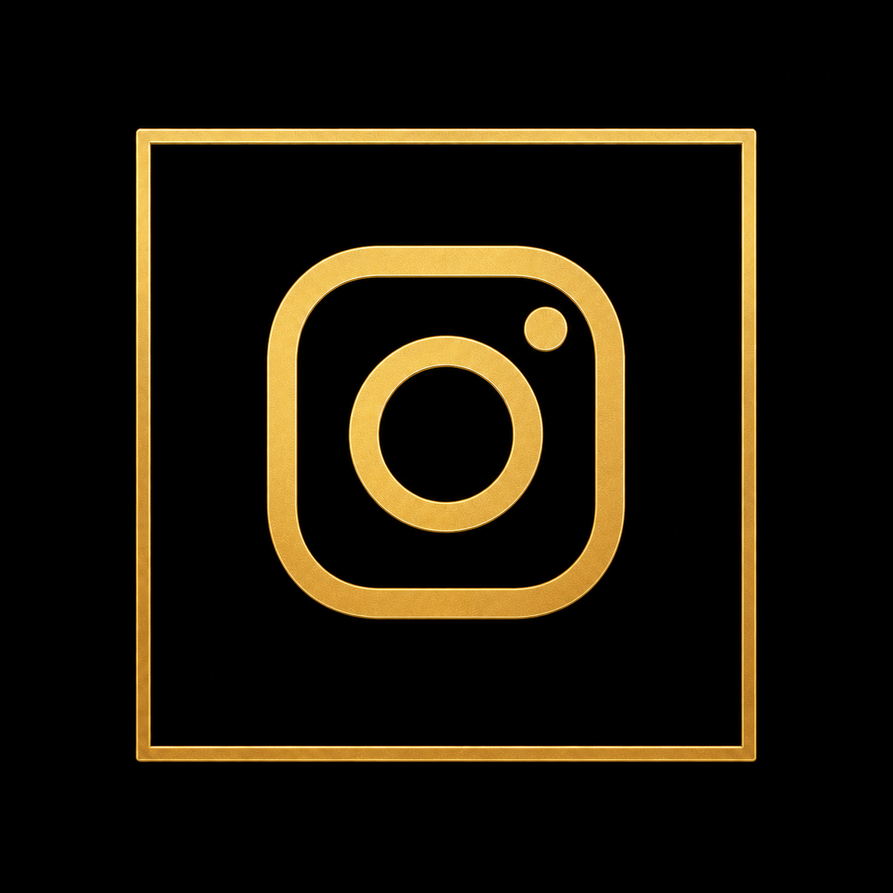 Gold Instagram social media icon for The Hair Court Salon & Extension Boutique website footer.