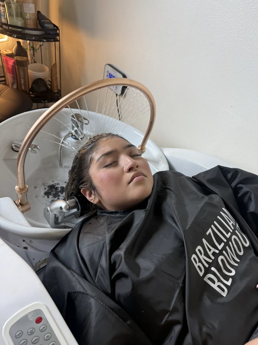 Luxury Head Spa experience with scalp treatment and full-body massage at The Hair Court in Bryan-College Station, TX.