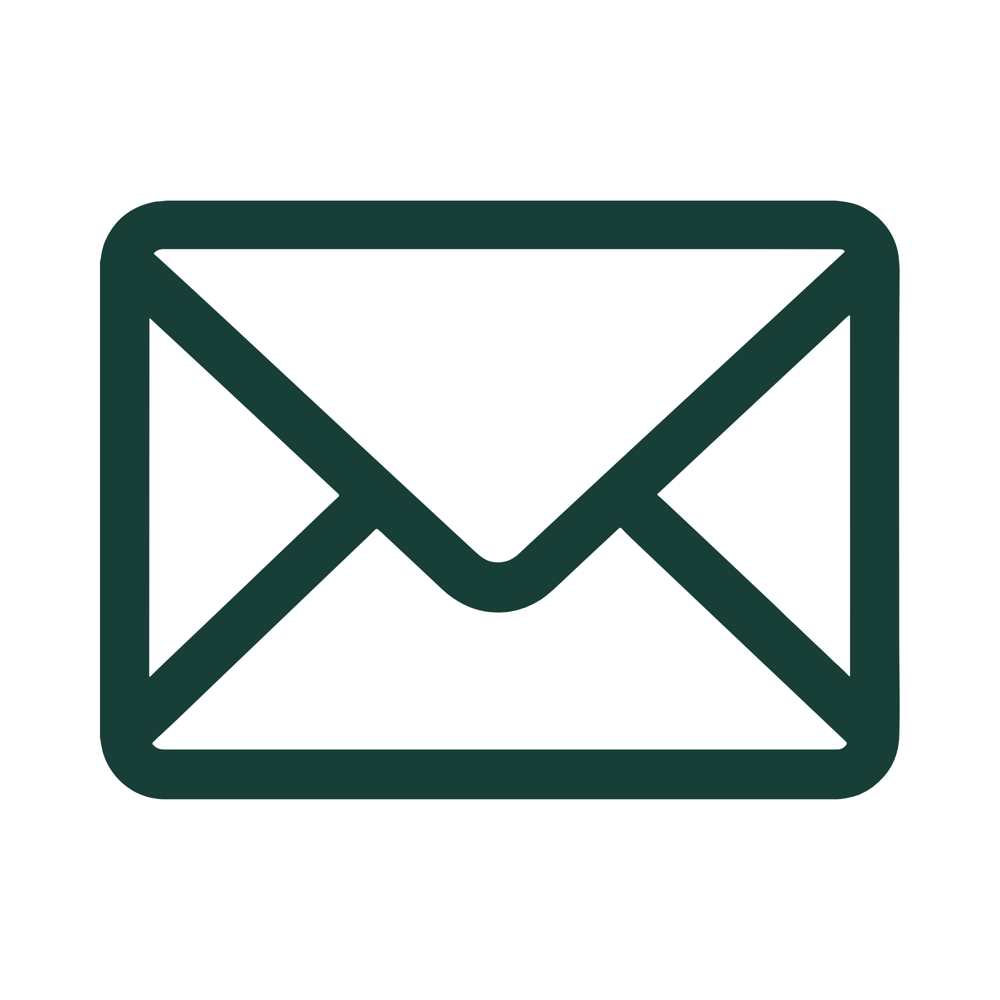 Outline of a computer monitor with an email envelope icon in the center.