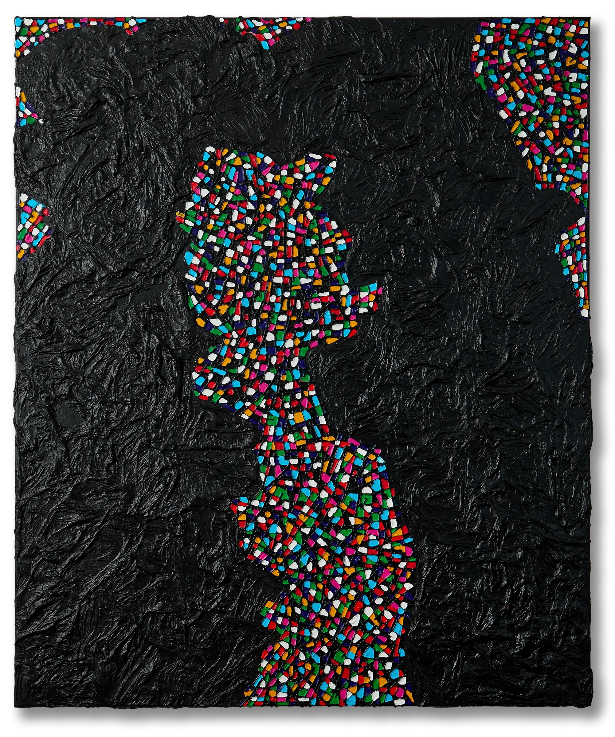 Contemporary abstract artwork by Keith Hall, created with acrylic, pigment, and mixed media on canvas.