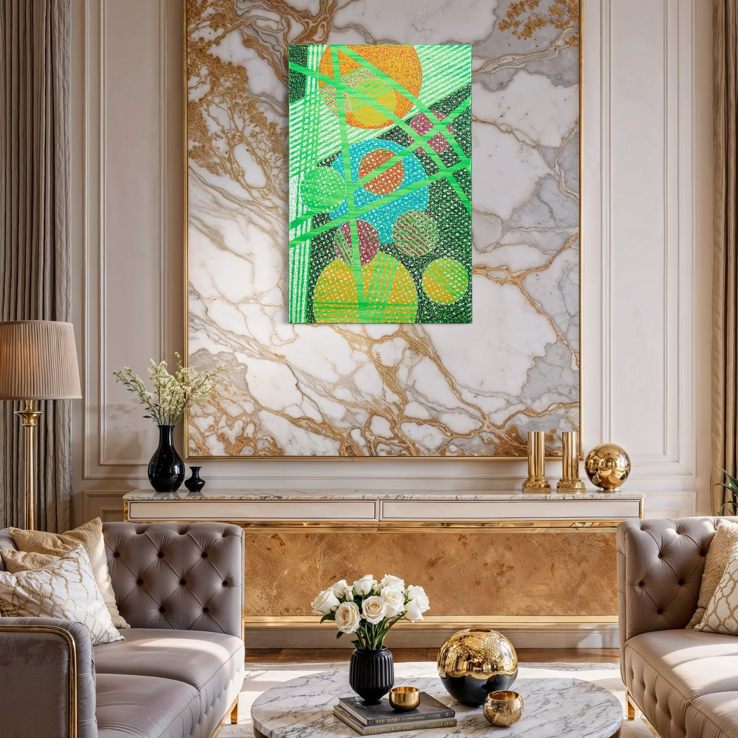 Contemporary abstract artwork by Keith Hall, London-born artist whose paintings explore gesture, rhythm, and space.