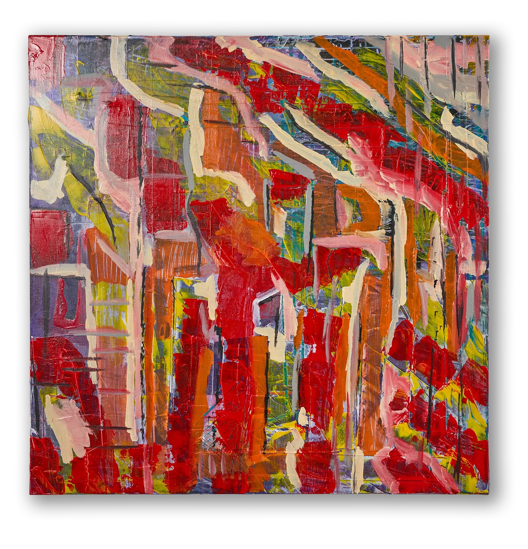 Original painting by Keith Hall exploring abstraction through gesture, rhythm, and layered surfaces.