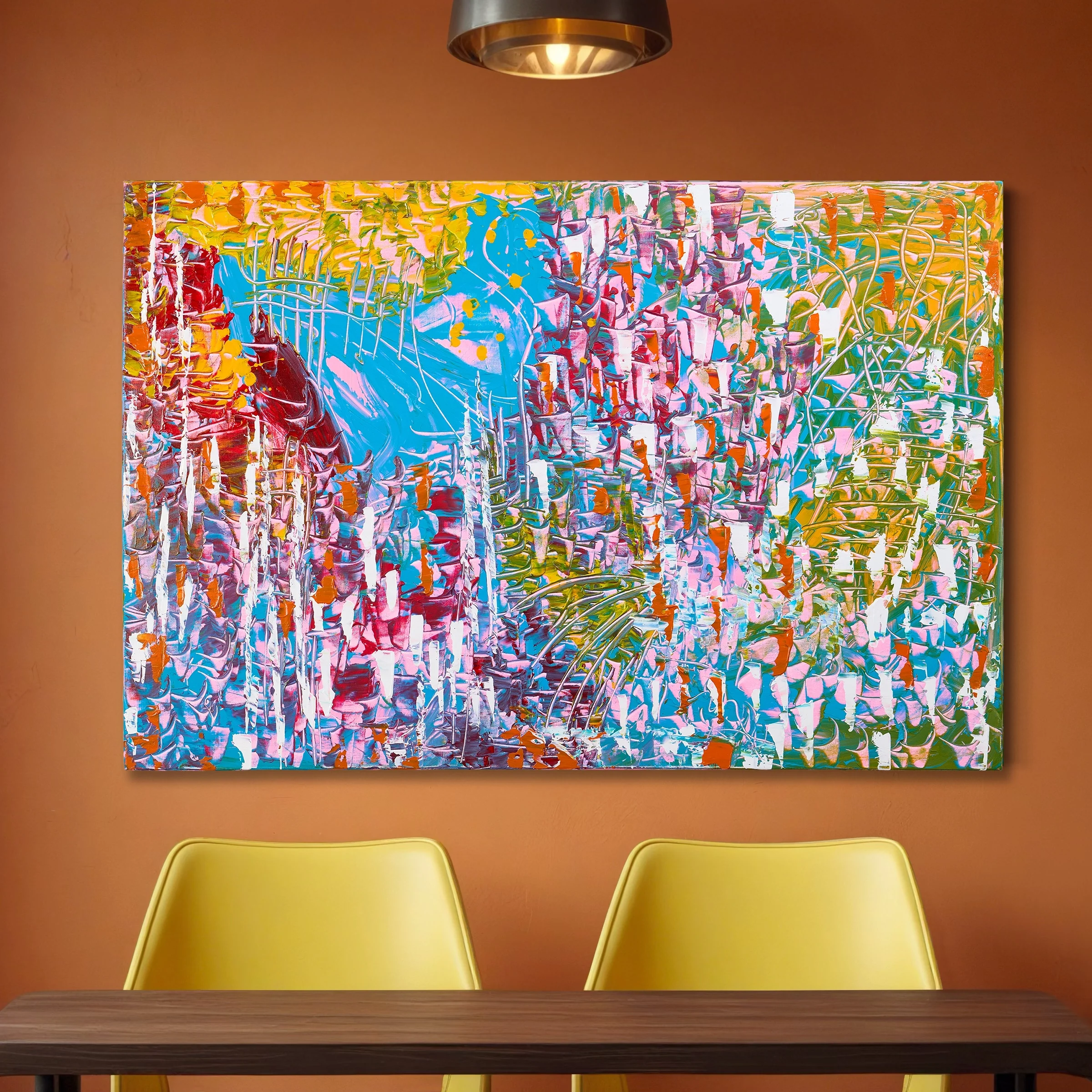 Keith Hall contemporary abstract artwork exploring colour, rhythm, and spatial relationships.