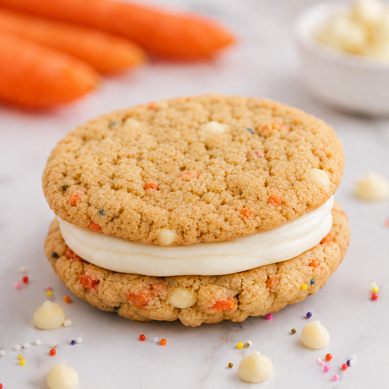 Carrot Cake Sandwich Cookie