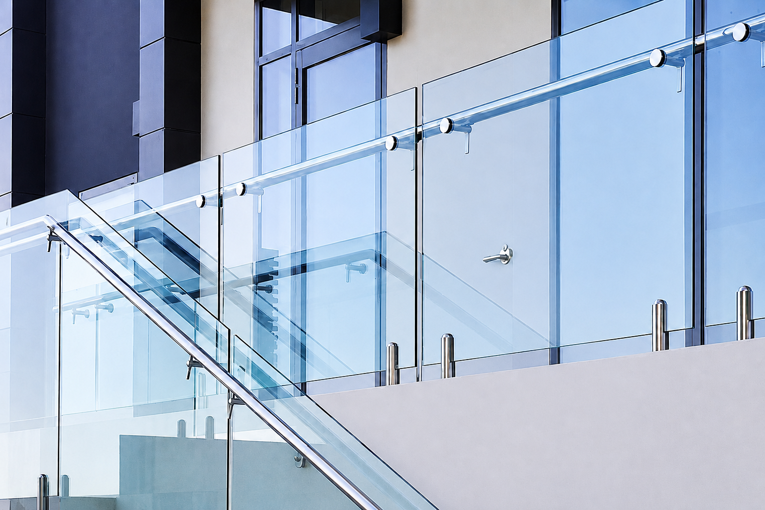 Glass balustrade and rails