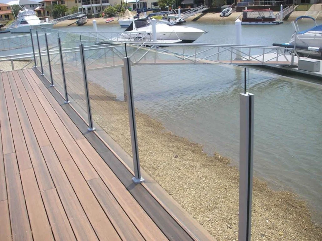 A glass safety barrier railing by SWIFT