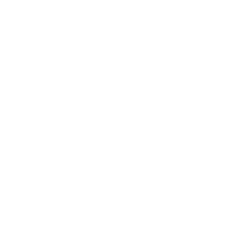 Simple white line drawing of a double gate with an arch and two tall posts on a black background.