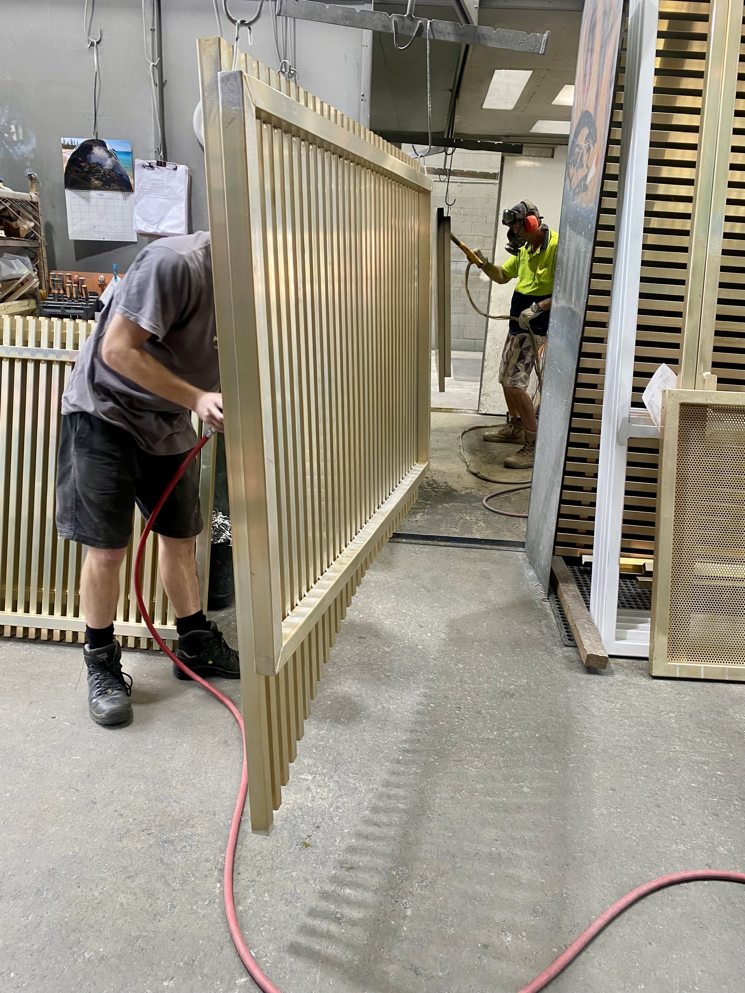 batten front gate built by Swift powdercoating and Fencing Brisbane