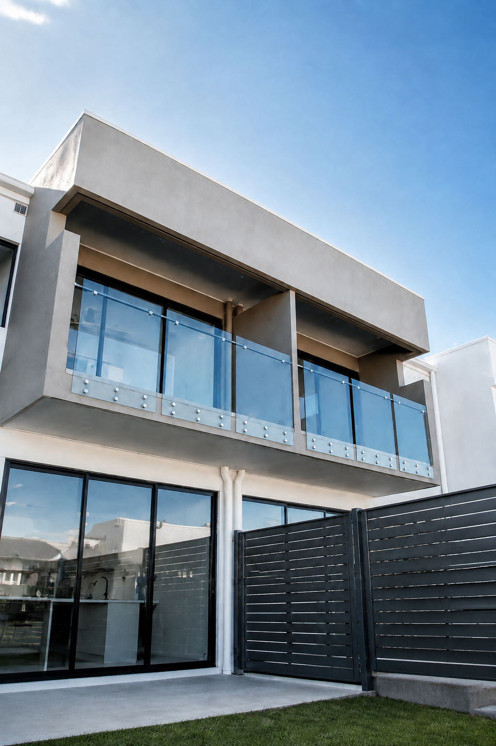Glass Balustrade manufactured by Swift Powdercoating and Fencing Brisbane