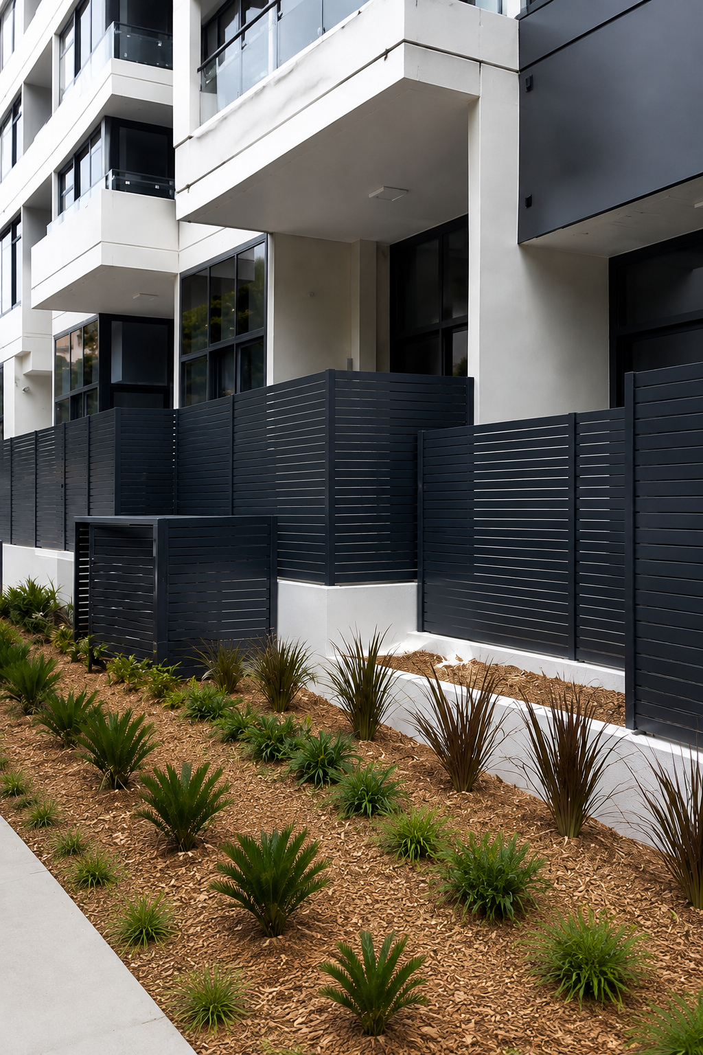 Privacy Screens manufactured by Swift Powdercoating and Fencing Brisbane