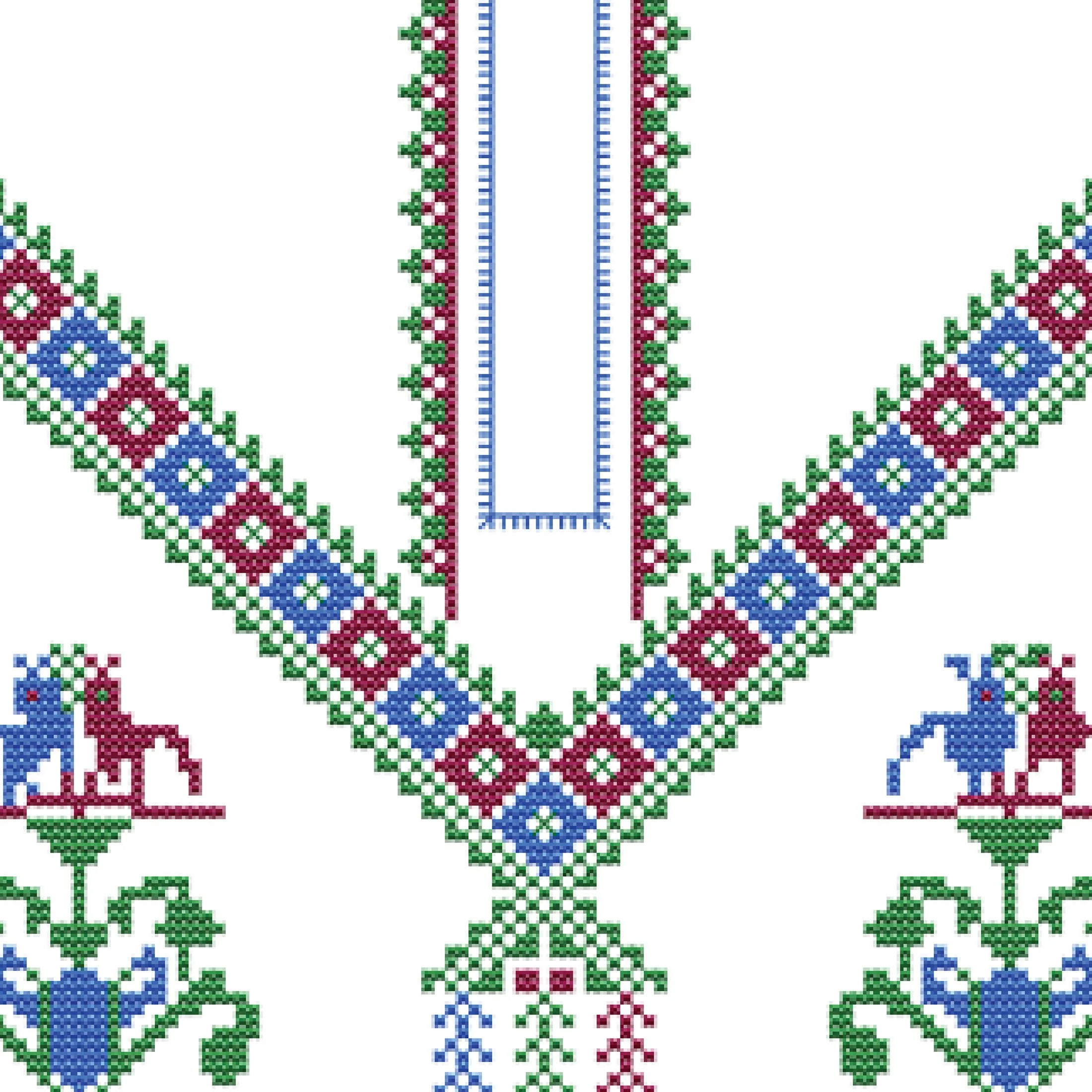 Tulkarm Shuweika Chest Panel Pattern